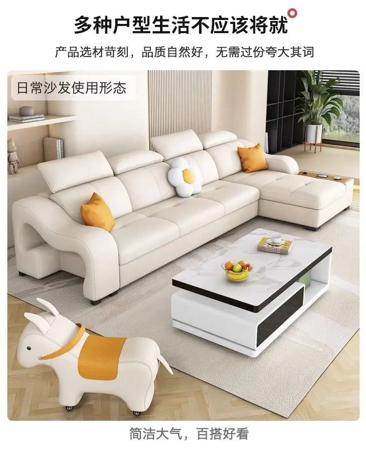 custom. [Official Genuine] Yisheng Scratch Leather Sofa Bed Dual-use Foldable Multifunctional Small Apartment Livin