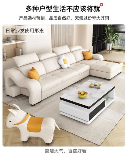 custom. [Official Genuine] Yisheng Scratch Leather Sofa Bed Dual-use Foldable Multifunctional Small Apartment Livin