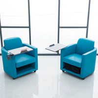 Multifunctional Table and Chair All-in-One Comfortable Sofa Training Chair with Table BoardExtra-wide Writing Board Movable Conf