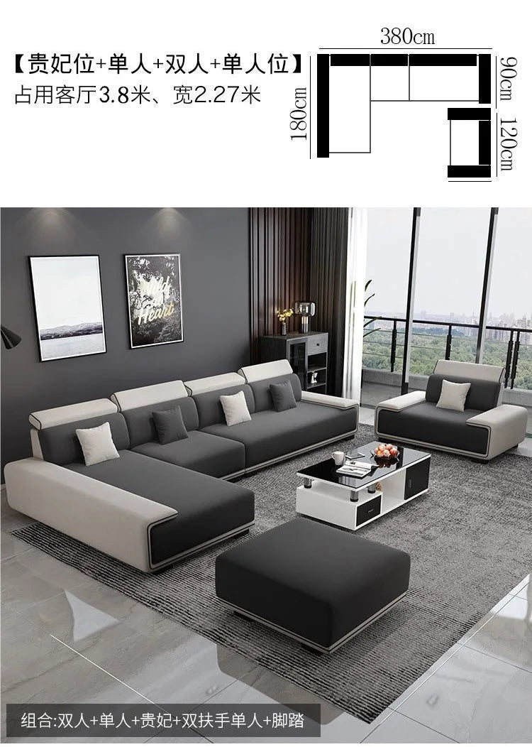 Nordic technology fabric sofa, concubine light luxury and simple