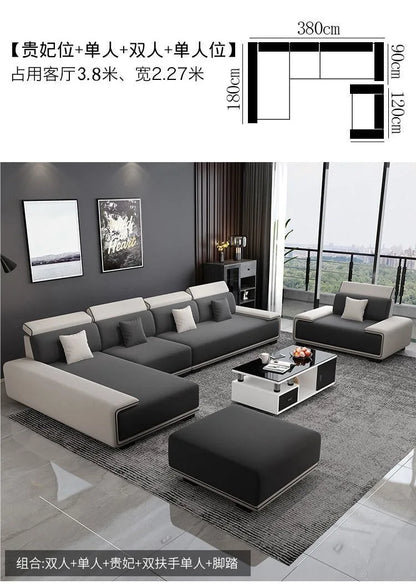 Nordic technology fabric sofa, concubine light luxury and simple