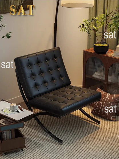 Balcony Throne Relax Reading Modern Room Decor Fashion Chairs Black Metal Living Room Chairs Comfortable Sillones Home Design
