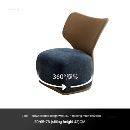 Modern Designer Leisure Living Room Chair Balcony Back Chair Living Room Furniture Nordic Luxury Small Apartment Lazy Sofa Chair