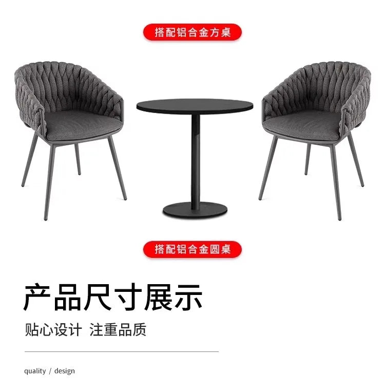 Office Restaurant Garden Chairs Hotel Leisure Simplicity Modern Garden Chairs Homestay Aluminum Furniture Silla De Jardín MHSF