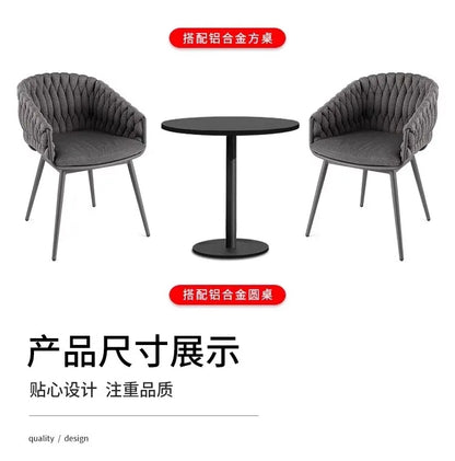 Office Restaurant Garden Chairs Hotel Leisure Simplicity Modern Garden Chairs Homestay Aluminum Furniture Silla De Jardín MHSF