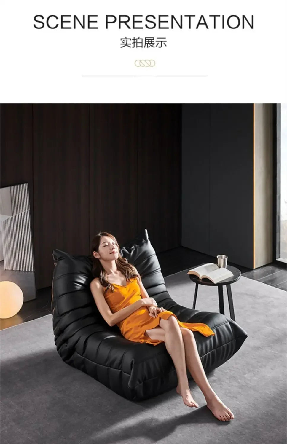 Oil wax leather caterpillar sofa, fashionable high-end atmosphere, living room, bedroom, shops and hotels can be used