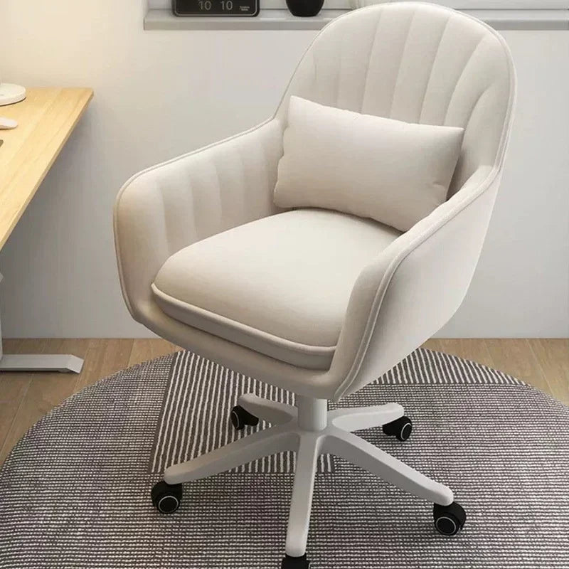 Modern Velvet Home Office Chair Mid-Back Computer Task Chair with Swivel Height Adjustment Tufted Upholstered Office Task Chair