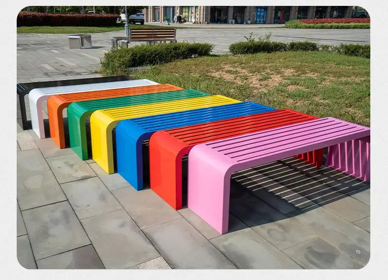 Outdoor Waterproof Sales Park New Hotel Patio 2022 Design Wholesale Steel Wooden Garden Bench