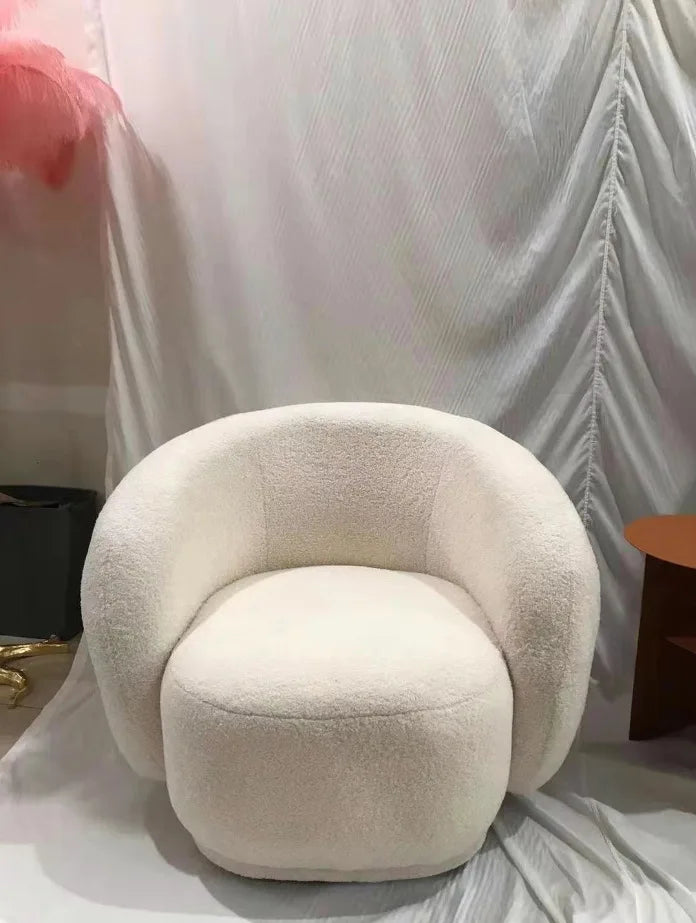 Nordic light luxury living room sofa coffee table combination beauty salon clothing store reception sofa chair small snail sofa