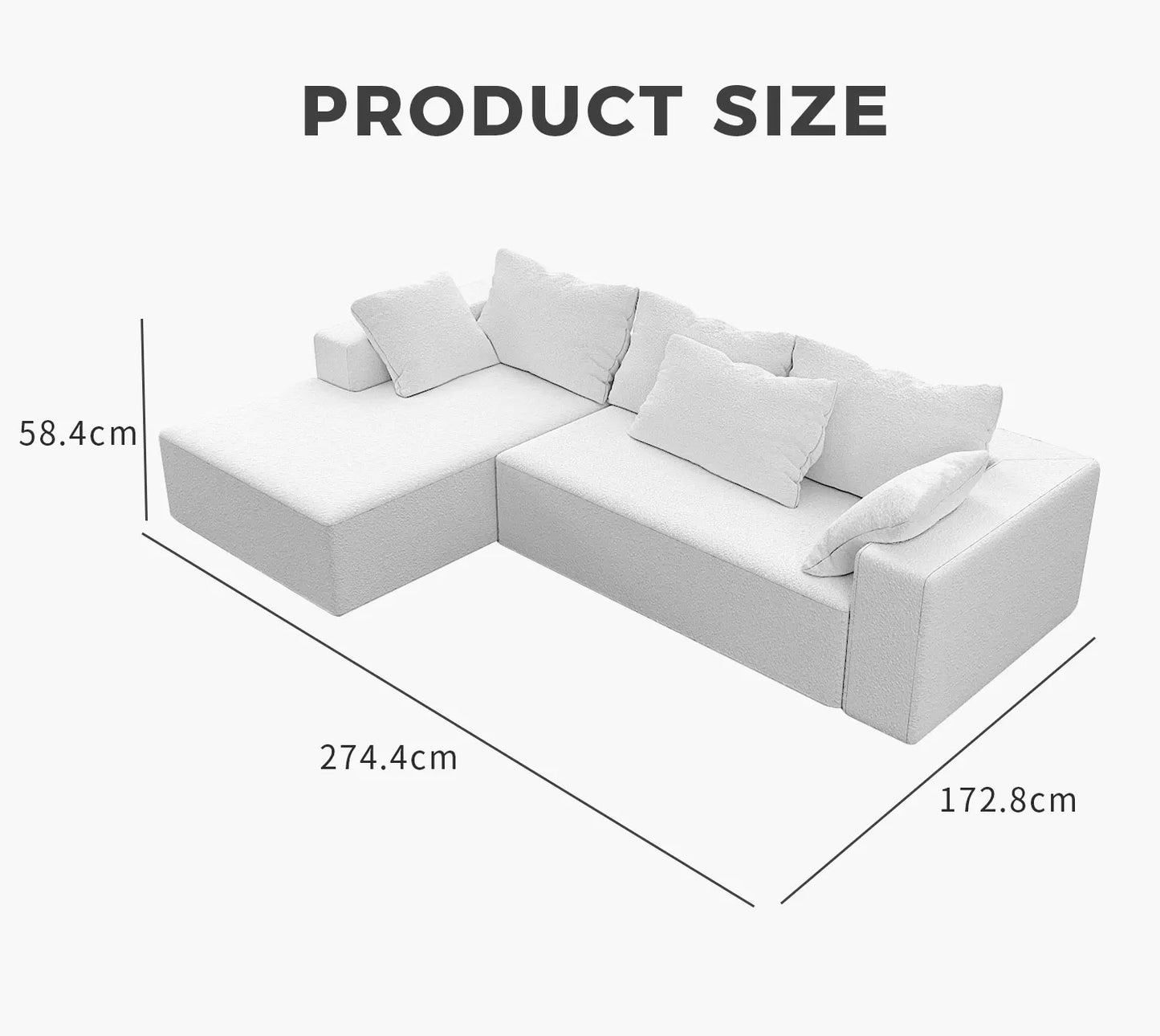 L-Shaped Sectional Couches for Living Room with Memory Foam, No Assembly Convertible Sofa Bed, Corduroy Fabric Customized