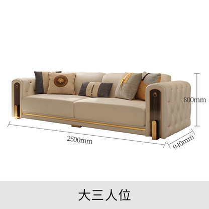 Elegant Luxury Modern Sofa Designs Royal Set Designer Leather Sofa Lounge Loveseat Divano Soggiorno Living Room Furniture