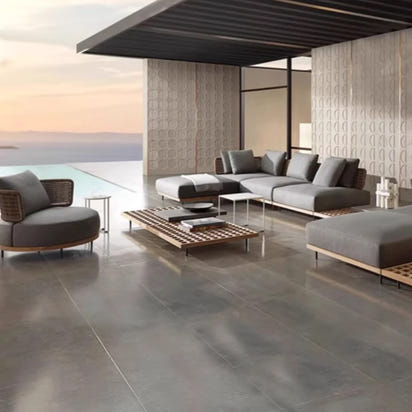 Italian Style Modern Garden Sofas Designer Simplicity Waterproof and Sunscreen Garden Sofas Luxury Outdoor Furniture Divano FYOS