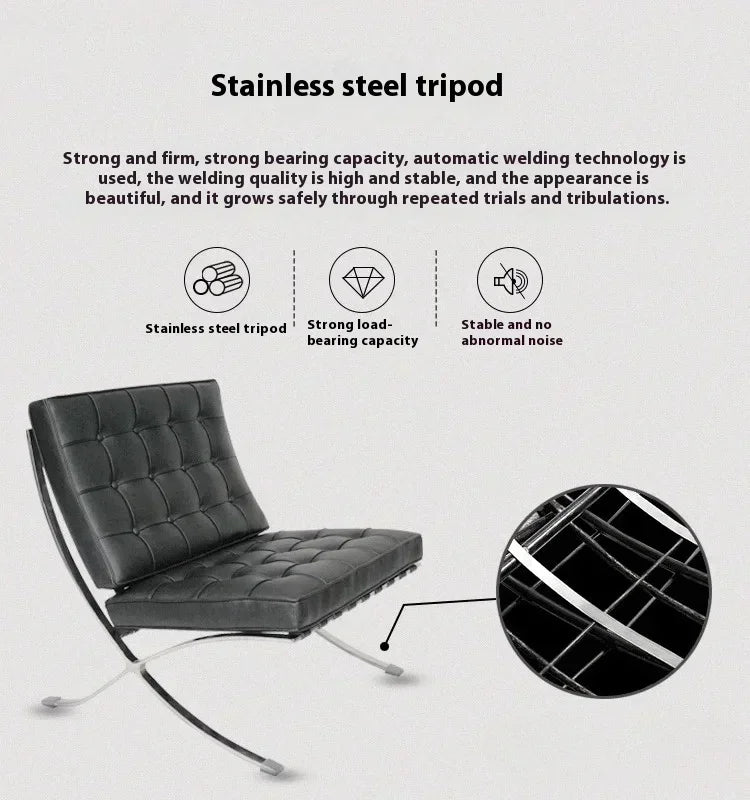 Barcelona Chair Nordic Single Sofa Italian Designer Seat Personality Lounge Chair Lounge Chair Retro Chairs designer