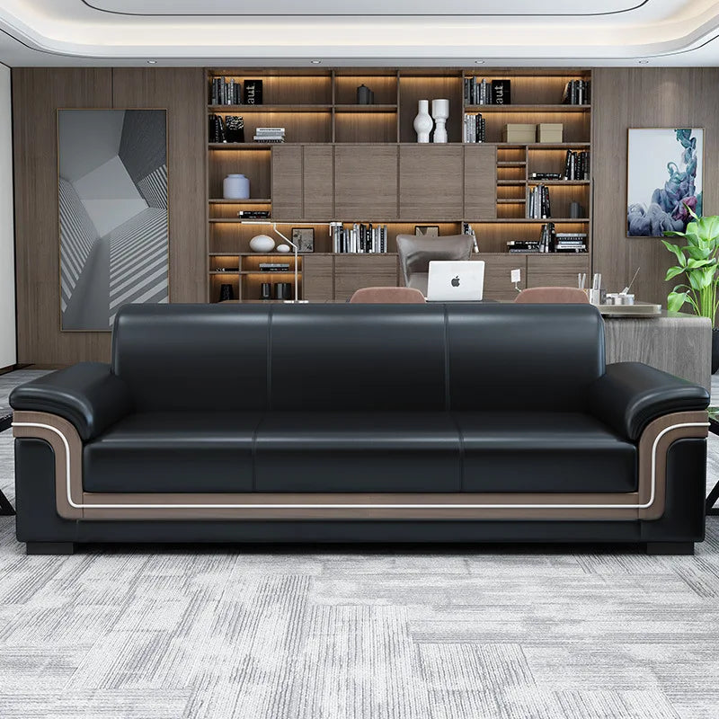 Simple Business Office Sofa Set Coffee Table Modern Luxury Reception Furniture for Three-Person Meetings Meeting Room Furniture