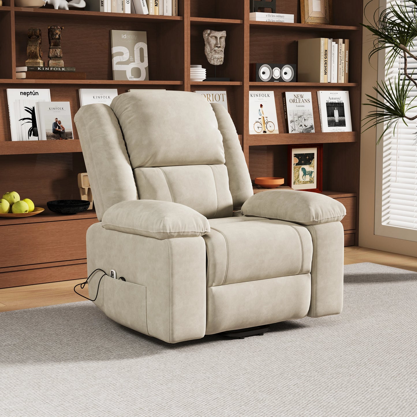 Comanlai Senior Chairs, with Standing and Reclining Function, Adjustable Electric Massage Chair, with Massage & Heat Function