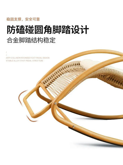 Balcony leisure rocking chair waterproof sunscreen courtyard recliner rattan