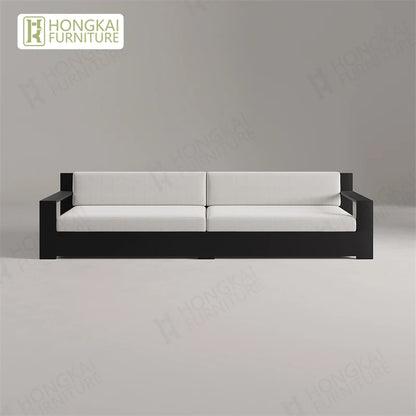 Garden Hotel Outdoor Aluminum Sofa Set Metal Patio Furniture Sofa and Coffee Table Set