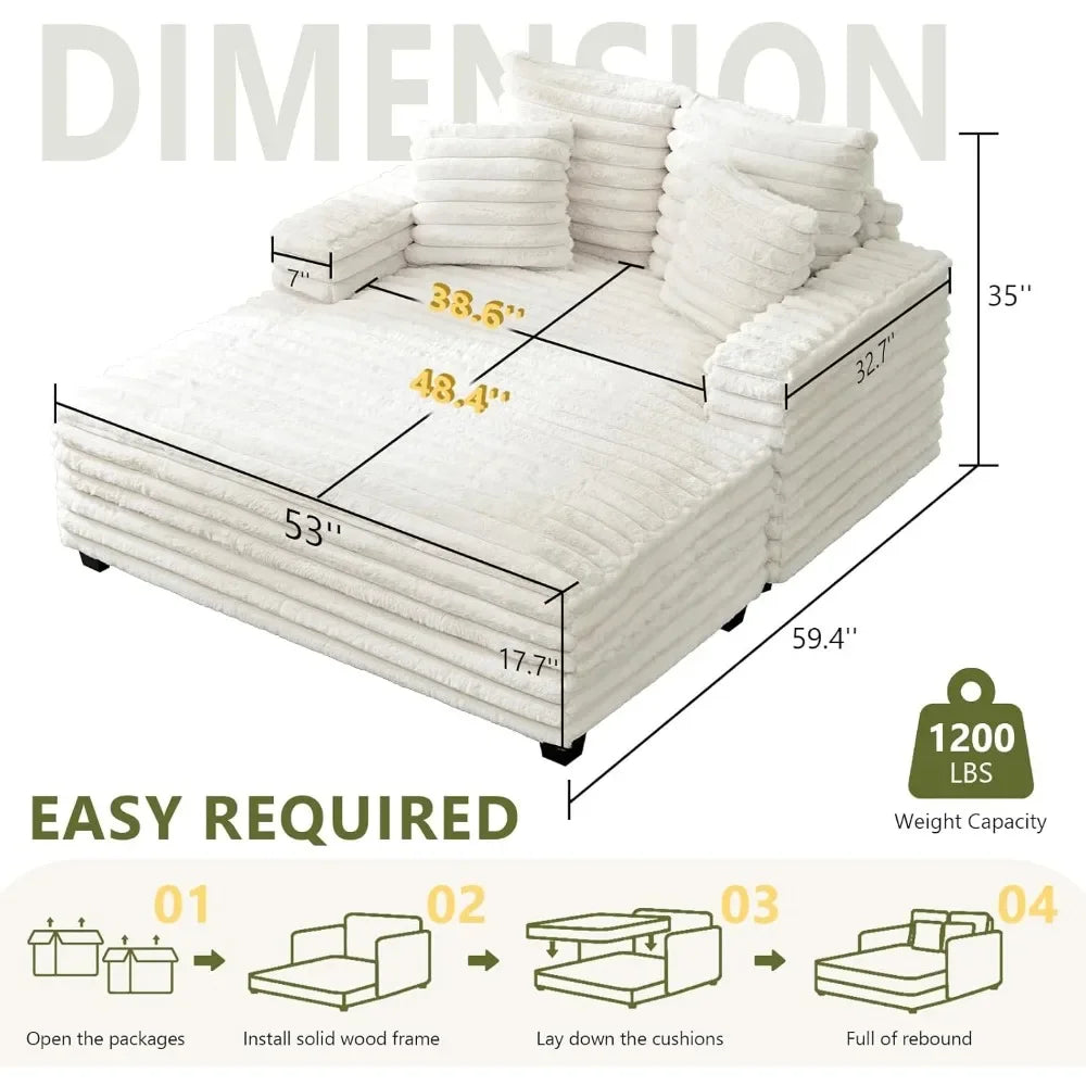 Nordic Sofabed Vacuum Compression Sofa Bed Modern Simple Lazy Sofa Bed  Thick Strip Velvet Large Sofa Bed Living Room Furniture