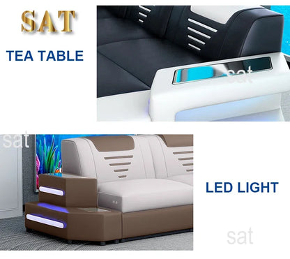 For Customizable Wholesale Leather Sofa Bed 7 Seater Sectional Couch Sofa Set Bed