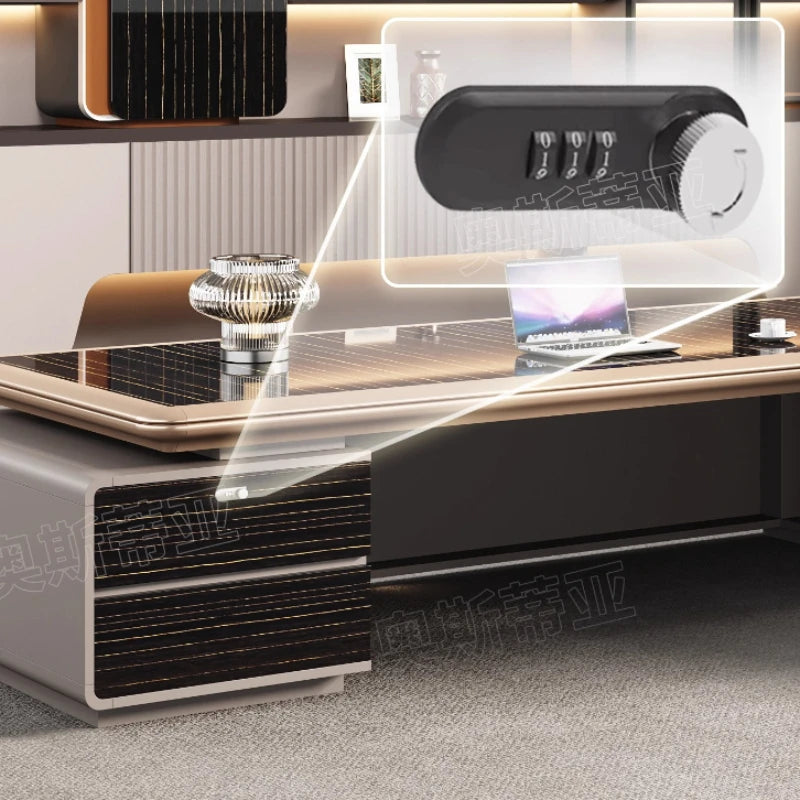 Lift luxury boss table Minimalist Modern Leadership Office Furniture Manager computer desks escritorios de computadora furniture