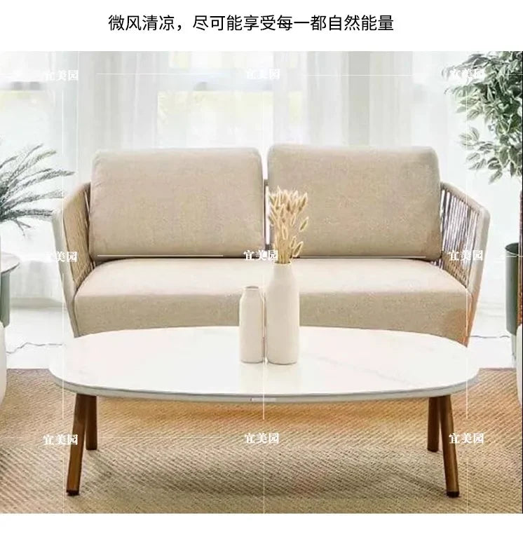 Leisure Outdoor Sofas Balcony Accent Design Courtyard Hotel Garden Sofas Floor Nordic Office Furniture Arredo Giardino Lshysf