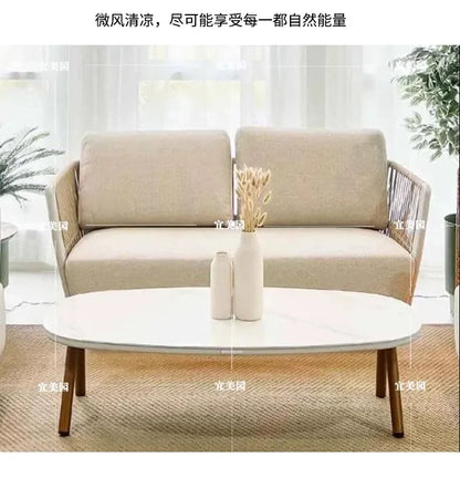 Leisure Outdoor Sofas Balcony Accent Design Courtyard Hotel Garden Sofas Floor Nordic Office Furniture Arredo Giardino Lshysf
