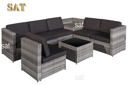 Hot SalesFactory Price Wicker Rattan Indoor/Outdoor Furniture Garden Sofa Set 8 PCS Wholesale Suppliers