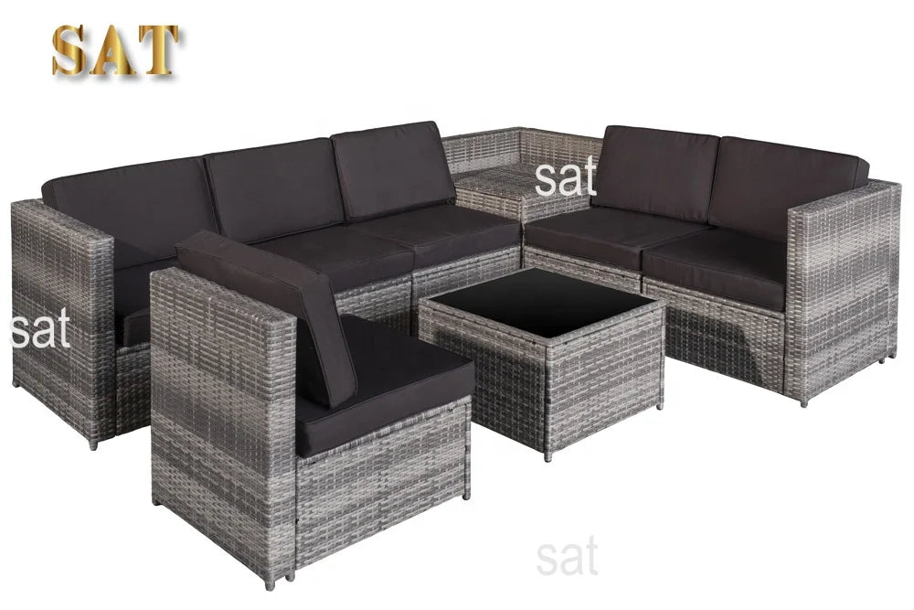 Hot SalesFactory Price Wicker Rattan Indoor/Outdoor Furniture Garden Sofa Set 8 PCS Wholesale Suppliers