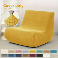1pc Stretch Lazy Armless Sofa Cover Jacquard Armless Single Sofa Chair Protector for Fireside Chair Adult Bean Bag Chairs Covers