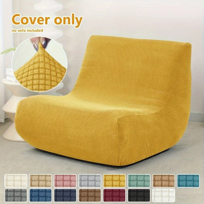 1pc Stretch Lazy Armless Sofa Cover Jacquard Armless Single Sofa Chair Protector for Fireside Chair Adult Bean Bag Chairs Covers