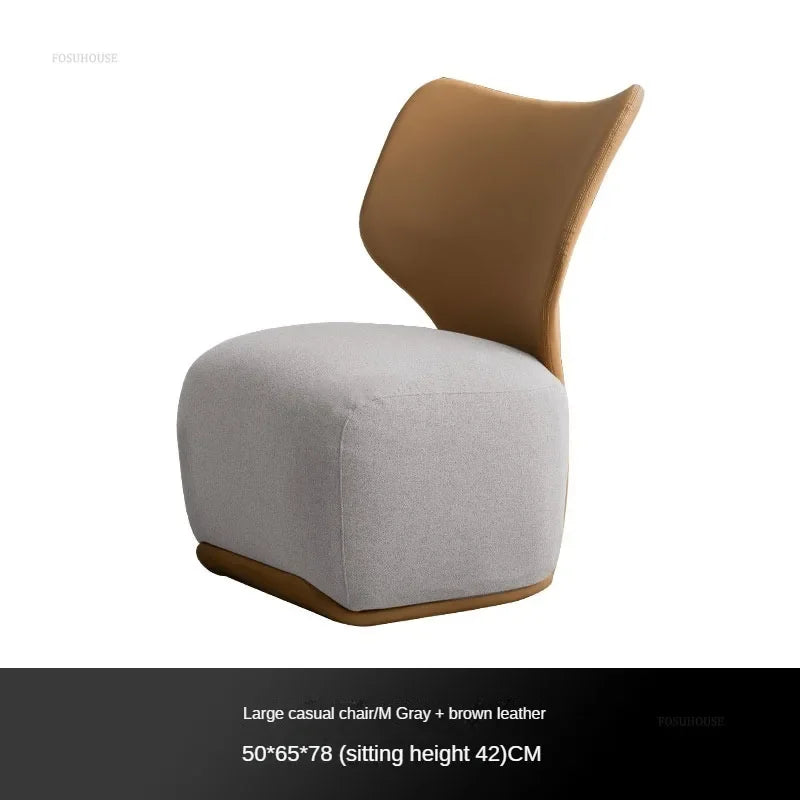 Modern Designer Leisure Living Room Chair Balcony Back Chair Living Room Furniture Nordic Luxury Small Apartment Lazy Sofa Chair