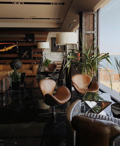Home Furniture Aviation Vintage Leather Chair Swivel Aviator Bar Chair