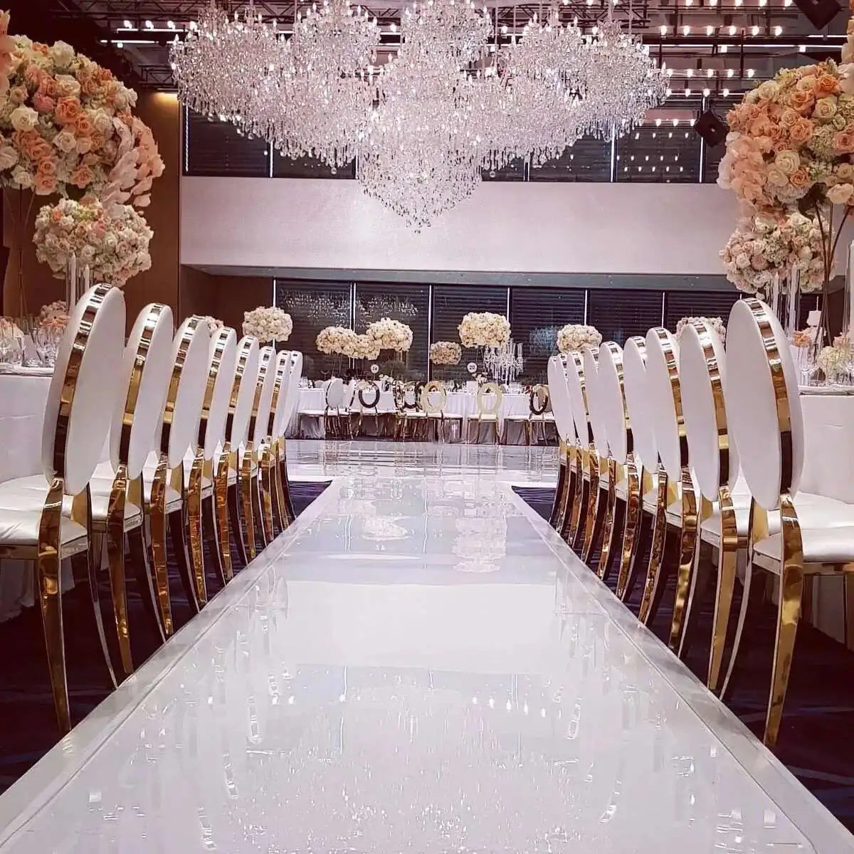 Luxury stainless steel dining chairs, modern home furniture, simple metal back chairs, kitchen fabric dining chairs
