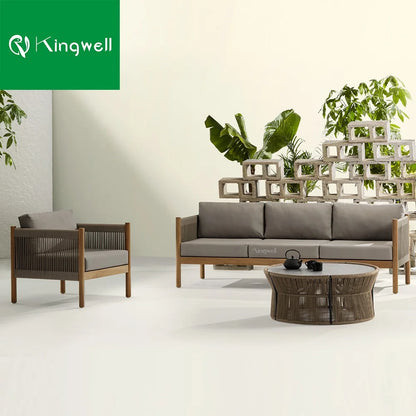 Garden Furniture Rattan Sofa Teak Sofa Outdoor Furniture for All Weather