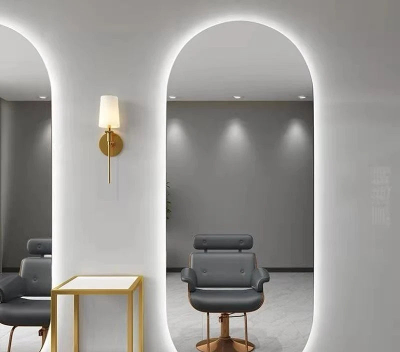 Beauty Barber Shop Mirror Frameless Barber Shop Internet celebrity hair salon