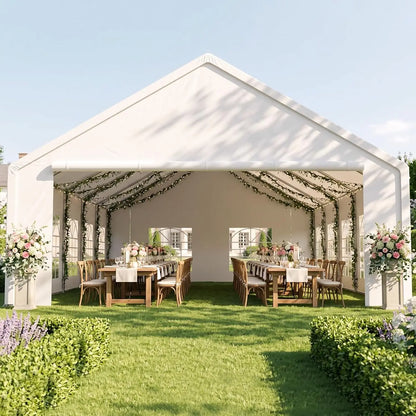 20x30 Party Tent Heavy Duty Outdoor Event Tent for Backyard White, Customized