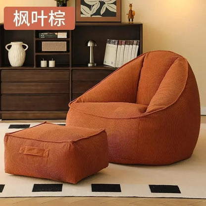 Bean Bag Lazy Corduroy Comfortable Sofa Single Bed Tatami Bedroom Balcony Casual Lightweight Small Sofa Living Room 2025 New