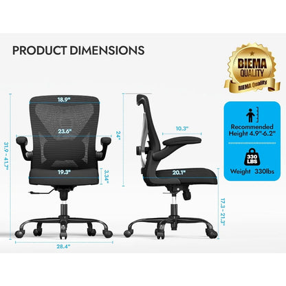 Ergonomic Mesh Office Chair, High-Back Computer Desk Chair with Lumbar Support for Adults, Executive Gaming Task Chair