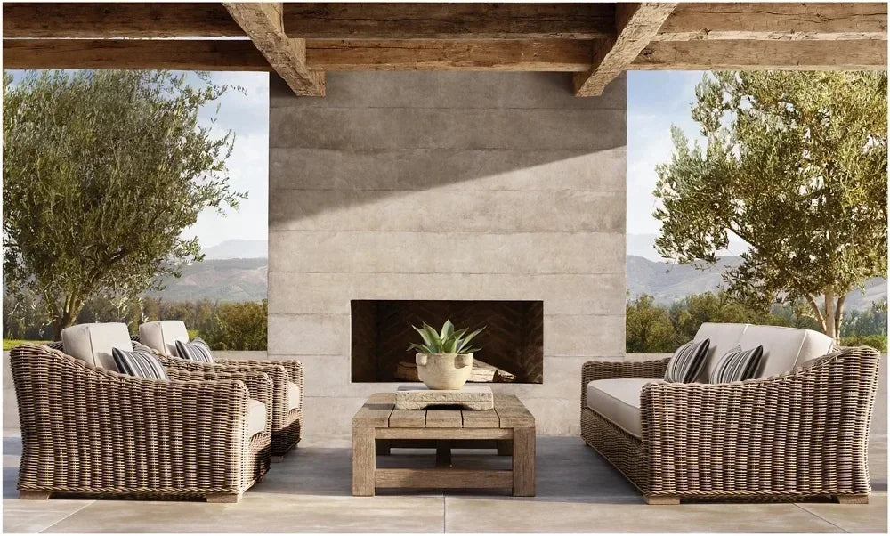 Hot Sales Luxury Modern Waterproof Outdoor Wicker Balcony Aluminum Frame