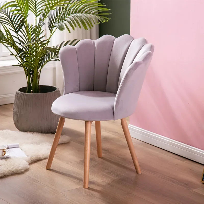 Rotatable Velvet Office Chair for Company Modern Soft Backrest Chair with Wheels Simple Creative Office Chairs for E-sports Room