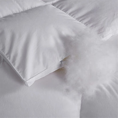 Women Luxury 100% Goose Down Filler Quilt Comforter Duvet White Cotton Cover Double Queen King