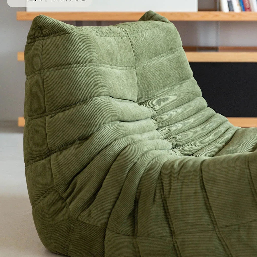 Lounge Bean Bag Chair for Adult Armless Lazy Floor Sofa Fireside Chair for Living Room Gaming Room Bedroom Soft Corduroy Couch
