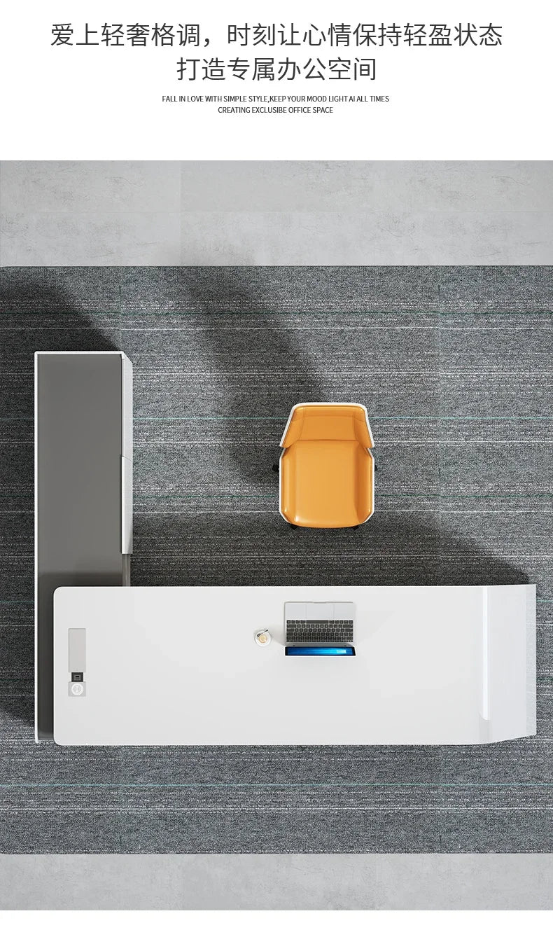 Minimalist Luxury High-end Designer Office Desk Fashionable High-end Modern Simple European Aesthetic Scrivania Trendy Furniture
