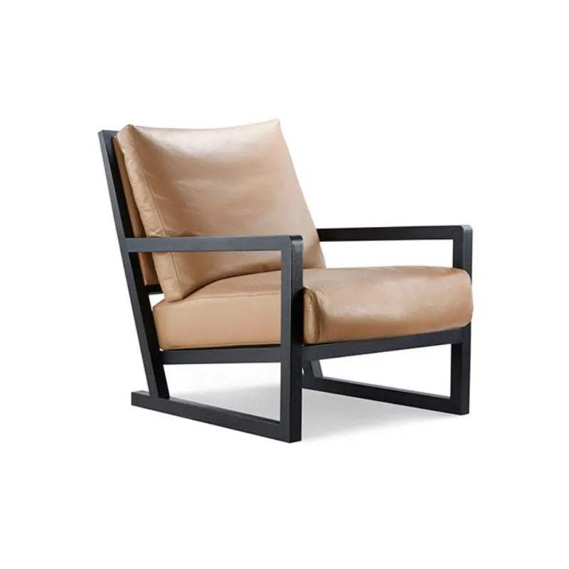 Leather cloth designer living room balcony leisure single chair
