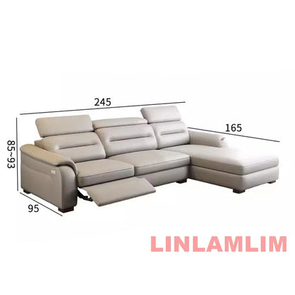 MINGDIBAO Multifunctional Convertible Sofa Bed With Eletric Recliner, Folding Sofa Cama With Power Reclining Seats & Storage Box