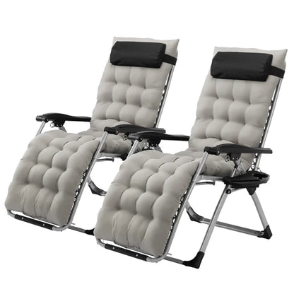 Infinity Zero Gravity Chair with Pad, Patio Chairs with Pillow and Utility Tray Adjustable Folding Recliner for Deck,Patio,Beach