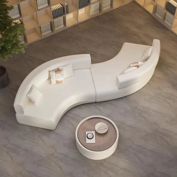 Modern curved special-shaped sofa double-sided S-shaped sofa creative lobby reception hotel