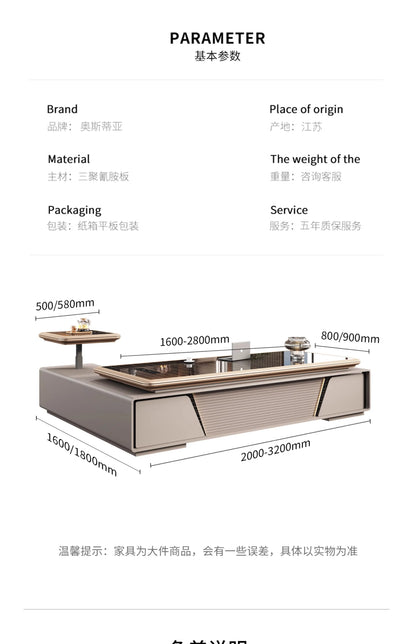 Lift luxury boss table Minimalist Modern Leadership Office Furniture Manager computer desks escritorios de computadora furniture