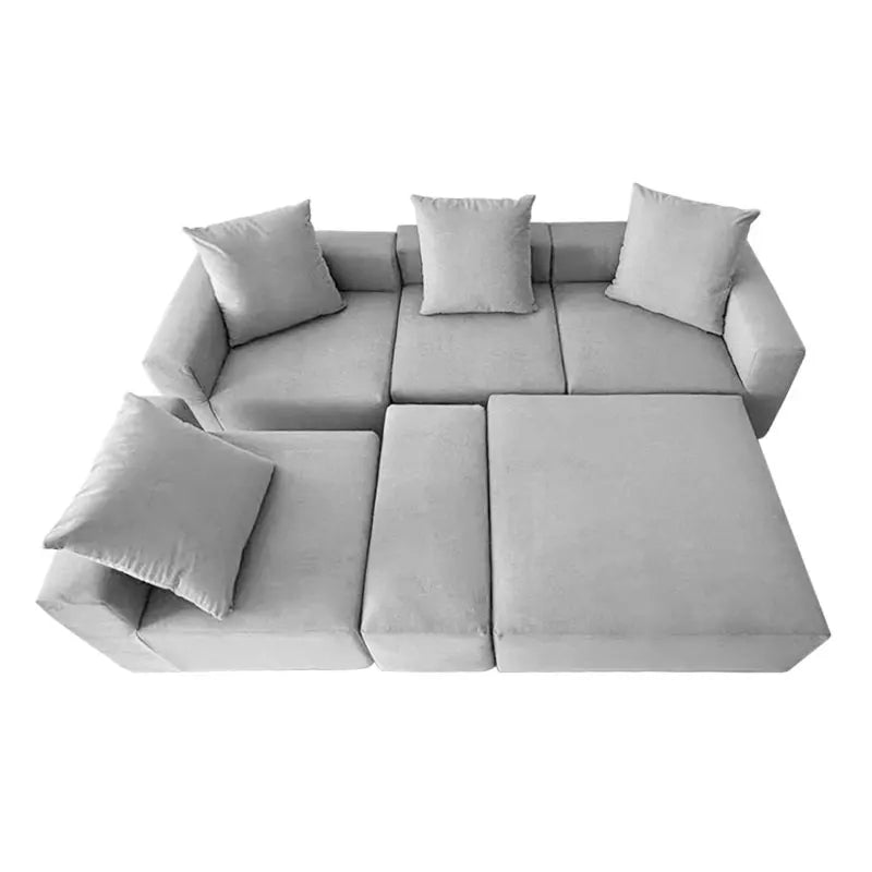 Popular  Modular Furniture - Strong Foam Support for Frameless Sofa. Combination of 6-seat Luxurious Living Room Compact Sofa.