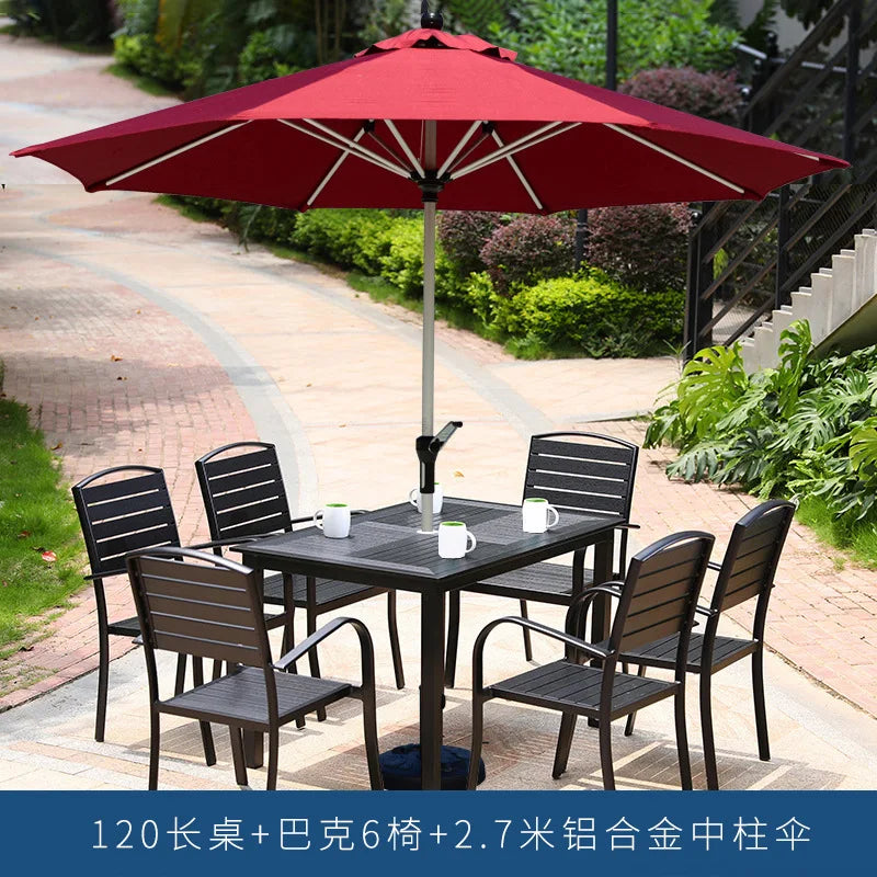 Outdoor parasol, villa cafe, milk tea shop, open-air dining bar, central column umbrella